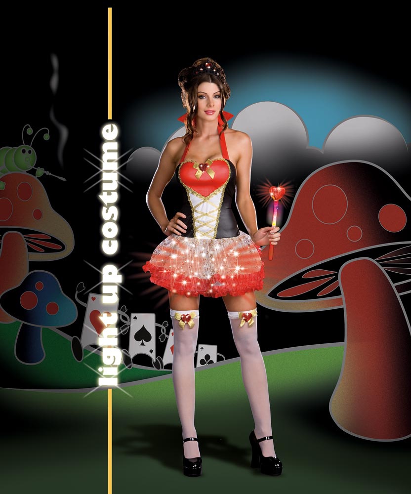 Lightup Sexy Queen of Hearts Costume Lightup Sexy Queen of Hearts Costume