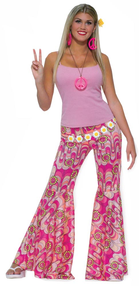 Home >> 70s Costumes for Women >> Womens Pink Flower Power Hippie 