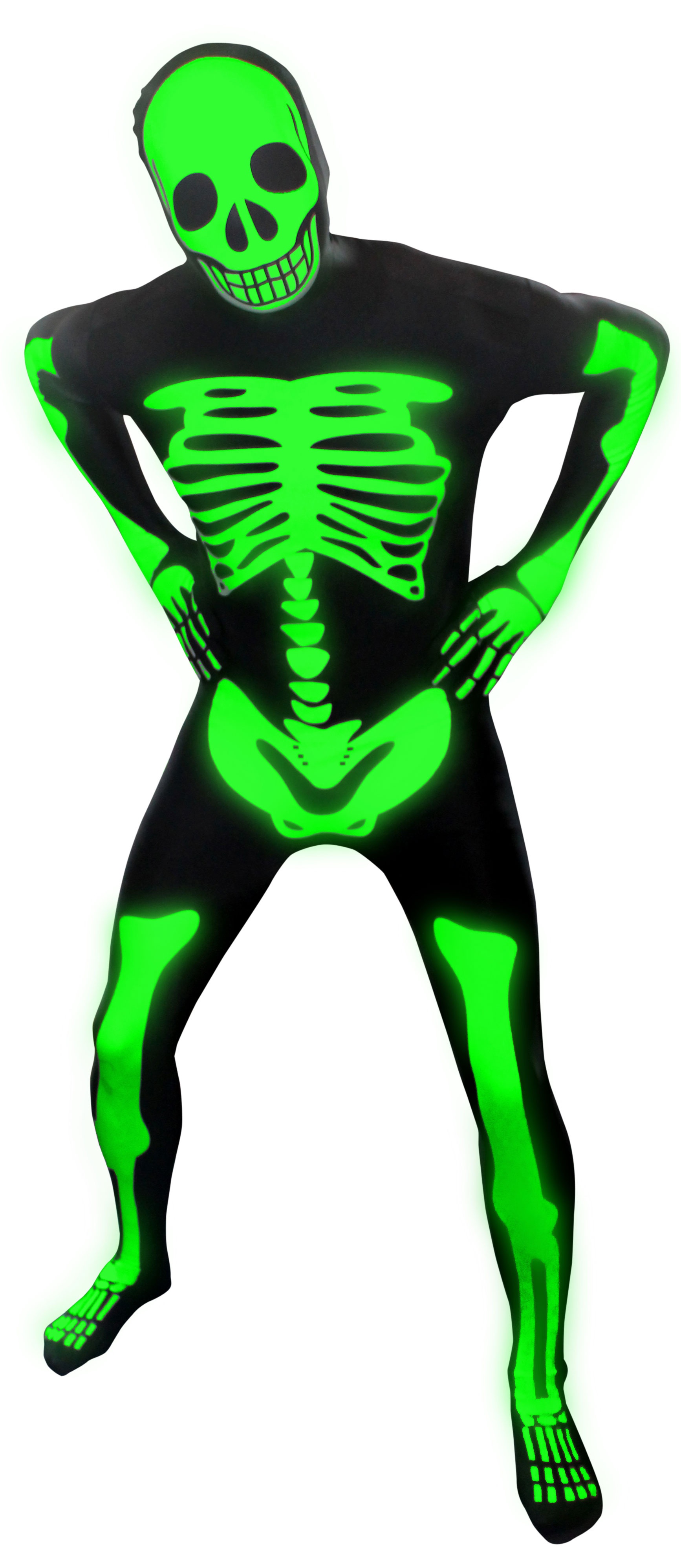 Glow Dark Skeleton Morphsuit Adult Costume Glow Dark Skeleton Morphsuit Adult Costume