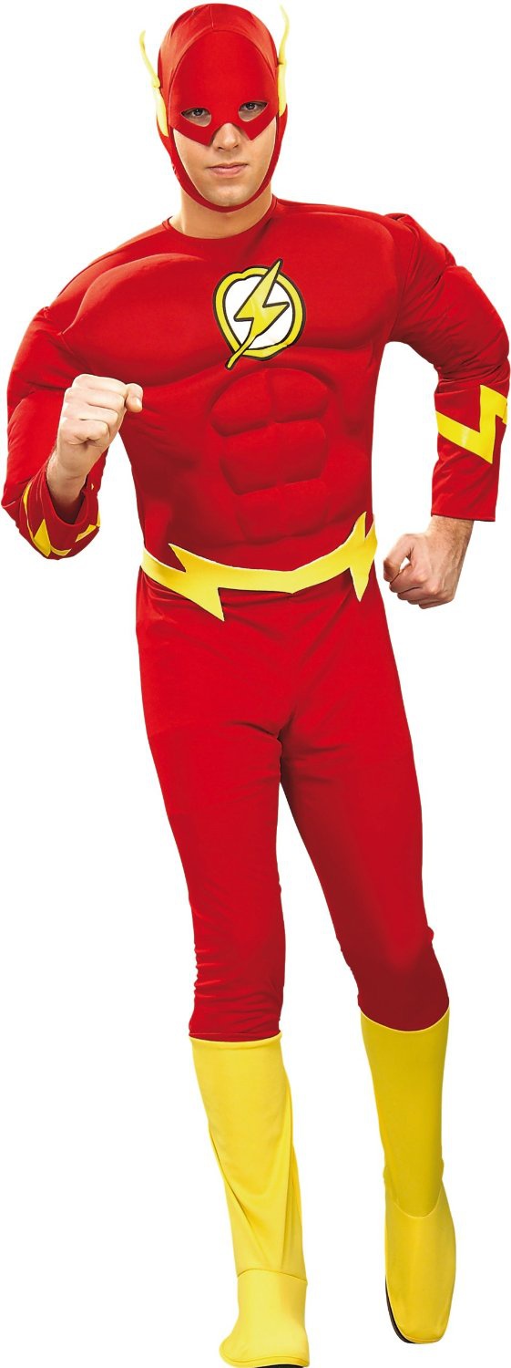 Flash Muscle Chest Adult Superhero Costume Costumes Flash Muscle Chest Adult Superhero Costume Costumes