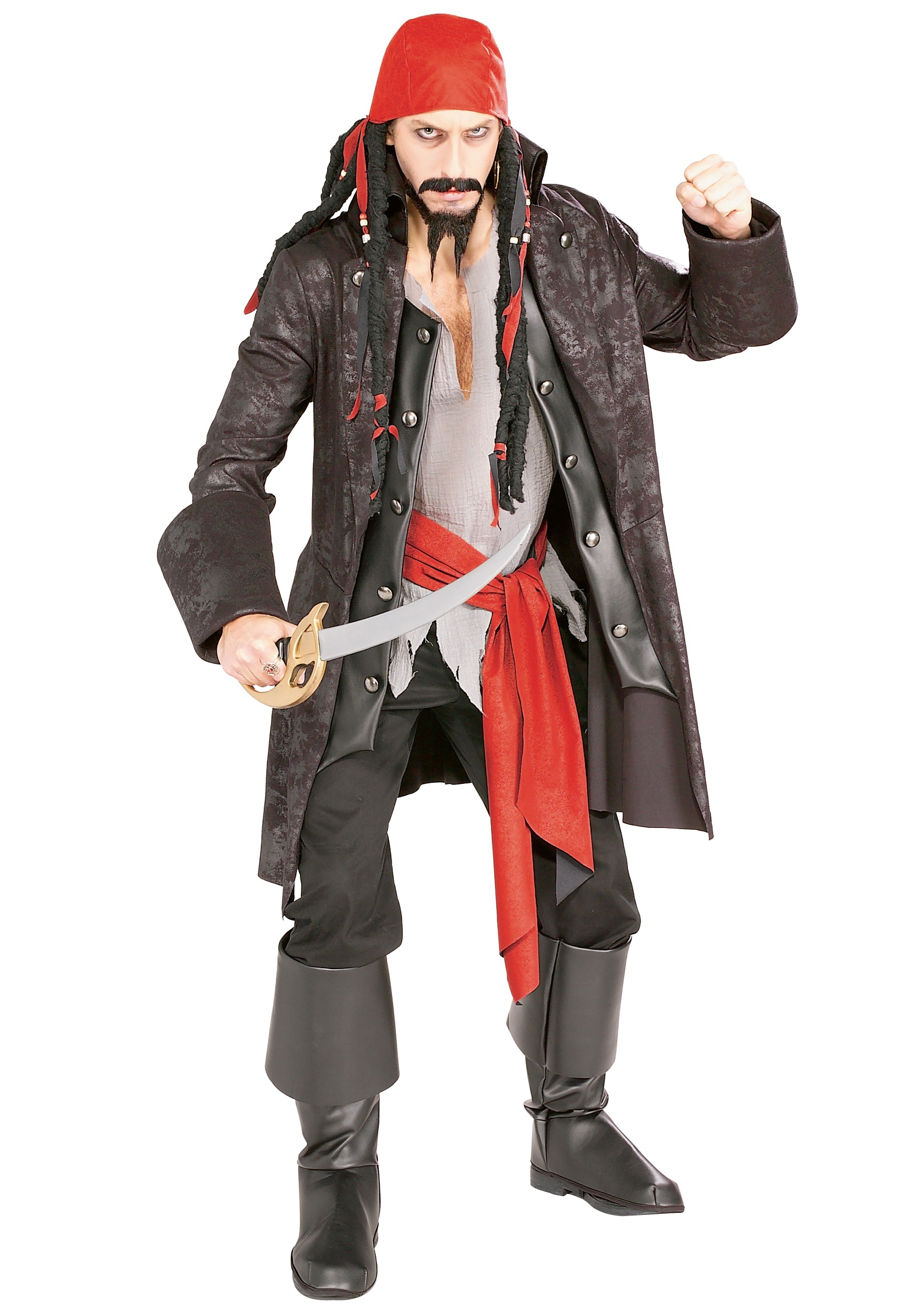 Captain Cutthroat Adult Pirate Costume Mr. Costumes