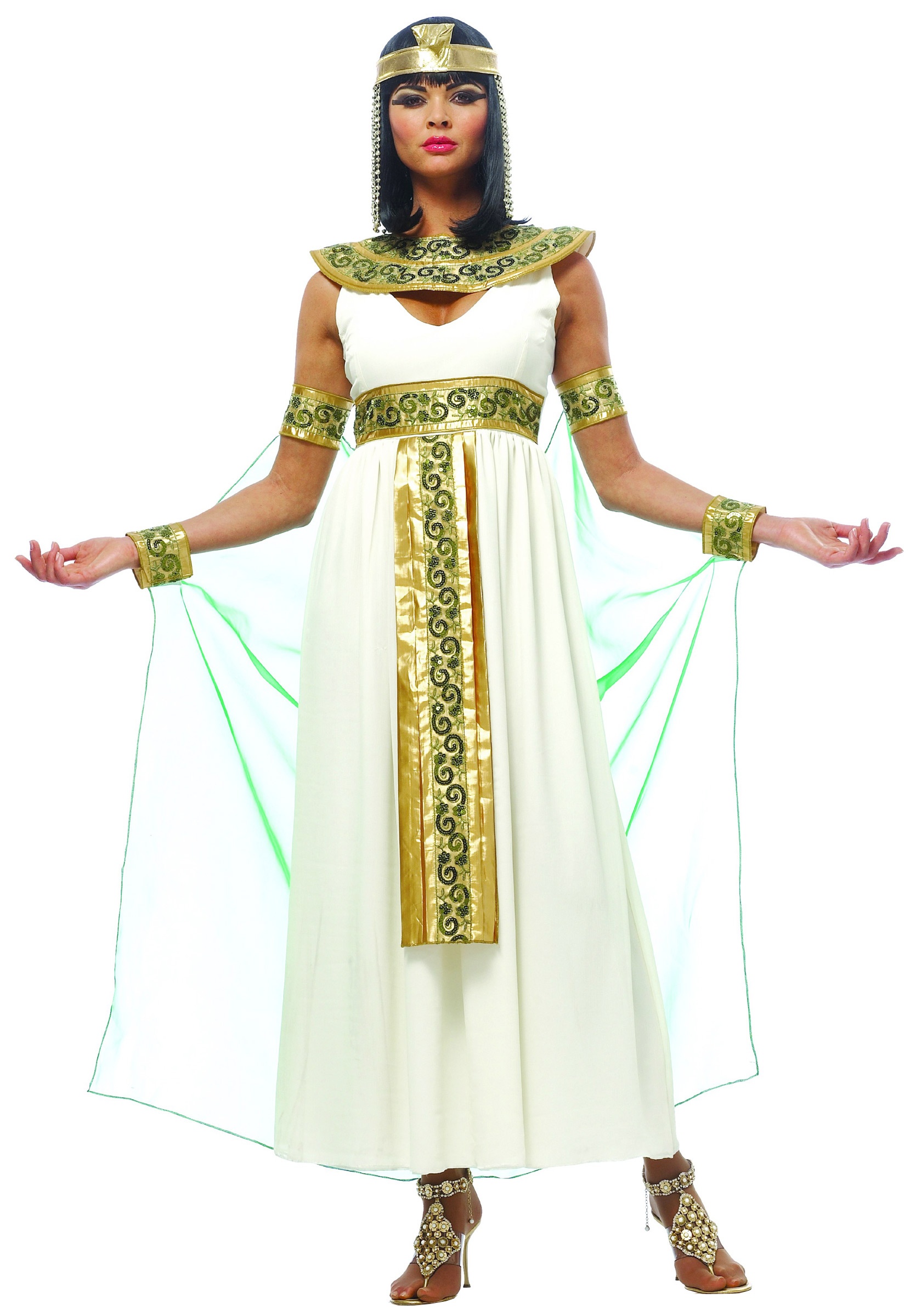 Golden Cleopatra Egyptian Adult Costume Mr Costumes 