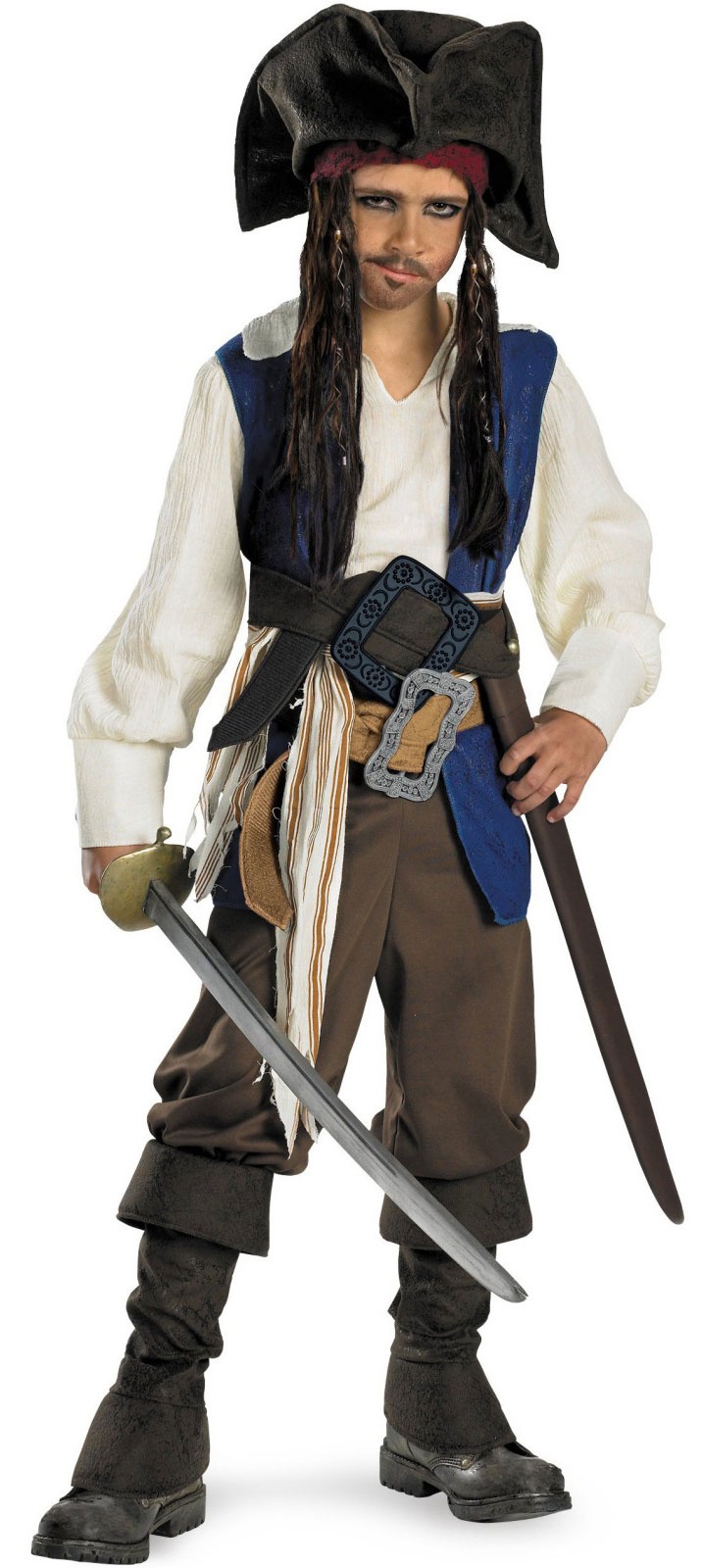 Kids Captain Jack Sparrow Deluxe Pirates Caribbean Kids Captain Jack Sparrow Deluxe Pirates Caribbean