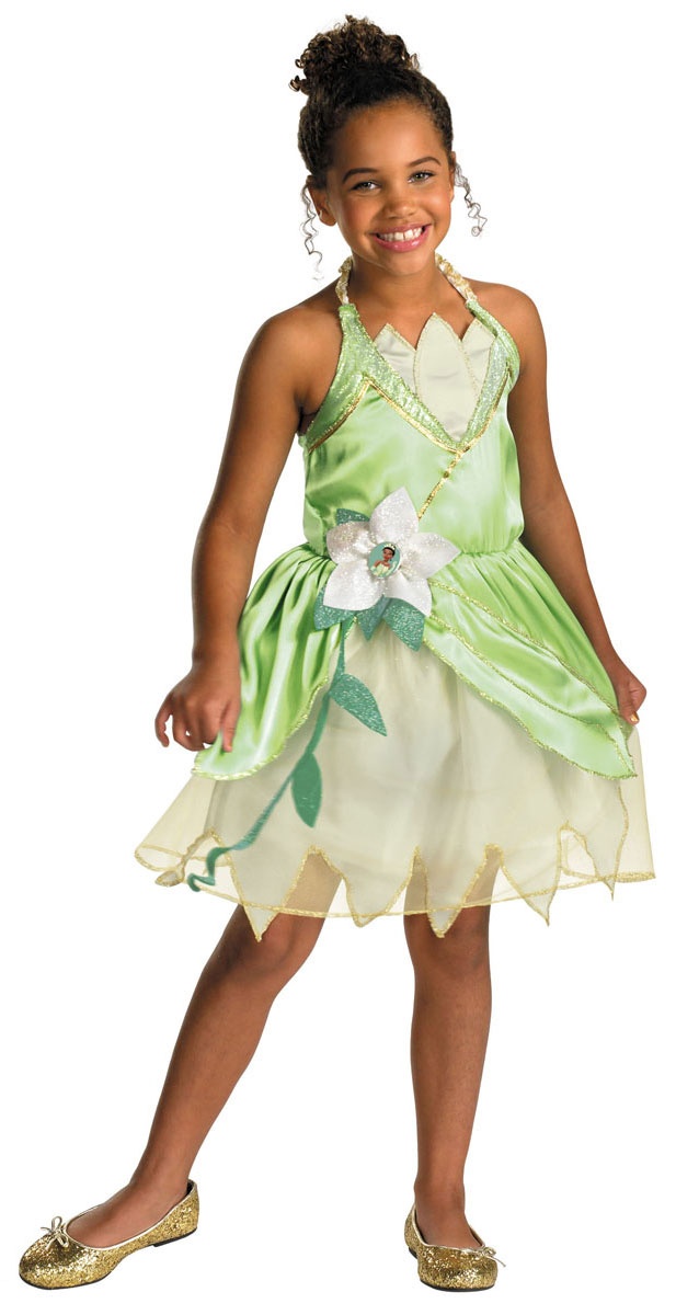 Girls Disney Princess Frog Tiana Costume Girls Disney Princess Frog Tiana Costume